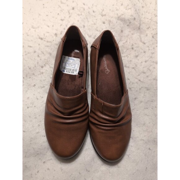 Baretraps Greta Women's Size 7 Wide Shoes Brown Vegan Comfort Casual Loafers - Picture 2 of 10